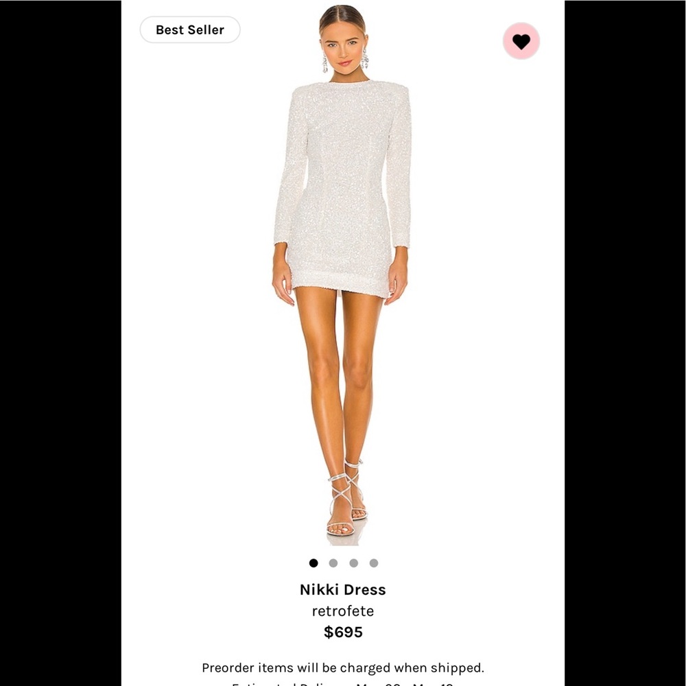 White retrofete nikki dress
